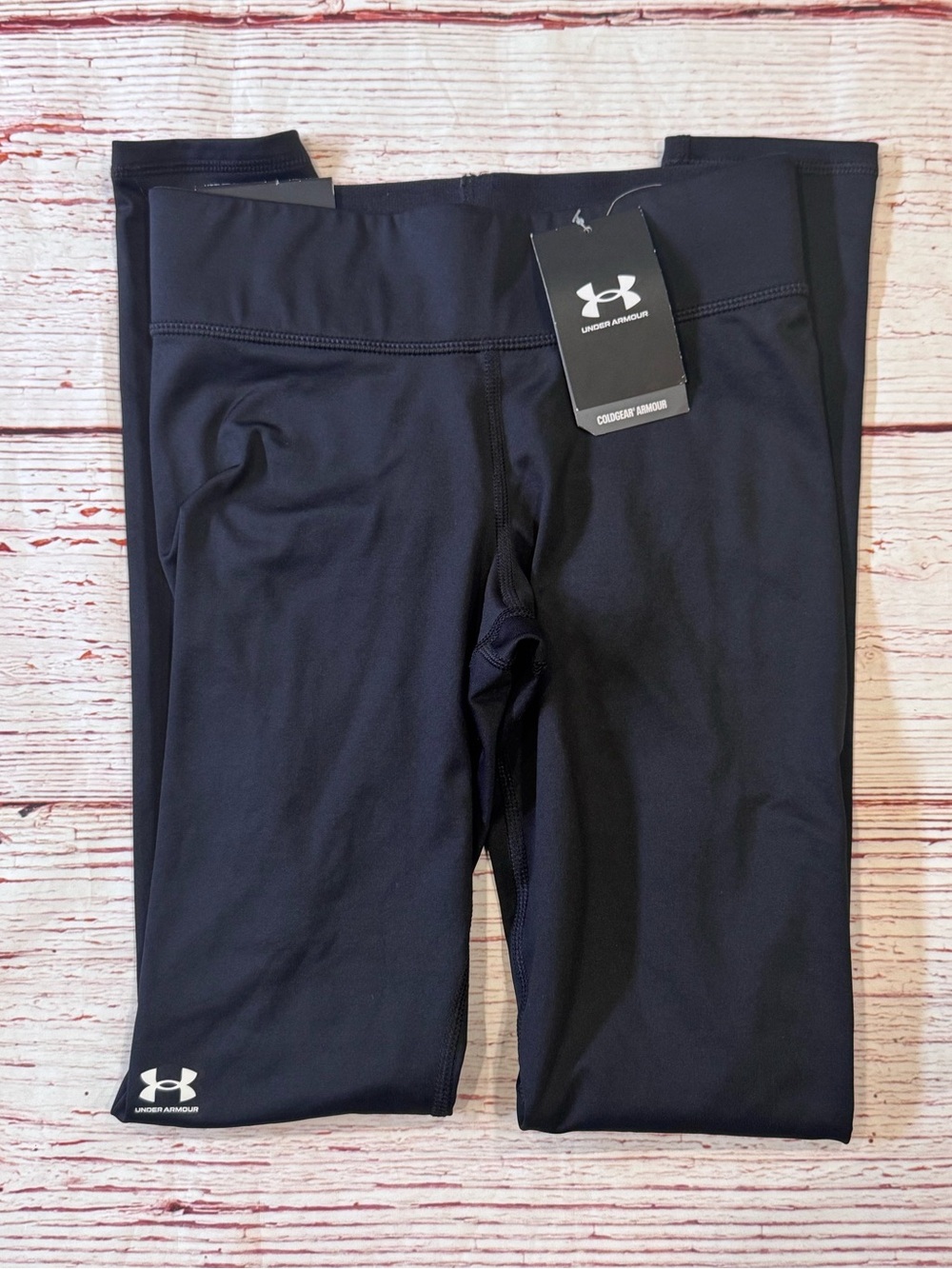 NWT Under Armour UA Women's ColdGear Authentics Leggings in Black Sz XS - Picture 3 of 11